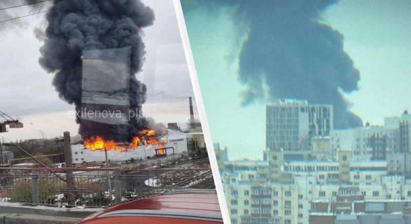 В Росії сталася пожежа на фабриці, що виробляє електроніку для військових потреб (відео)