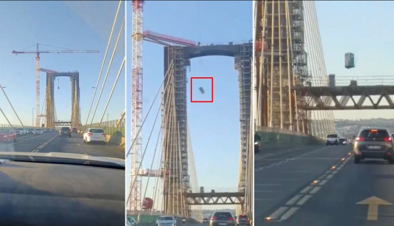 В Іспанії з висоти 30 метрів туалет приземлився на дорогу: дивіться відео цієї незвичайної події.