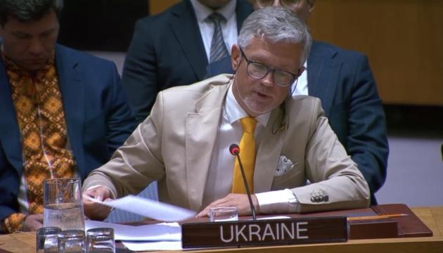 Мельник закликав Ради Безпеки ООН прийняти резолюцію, що передбачає завершення російської агресії та встановлення безпекової зони на території, що охоплює РФ.